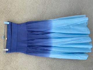 100% Cotton Short Skirt - Ombery Blue